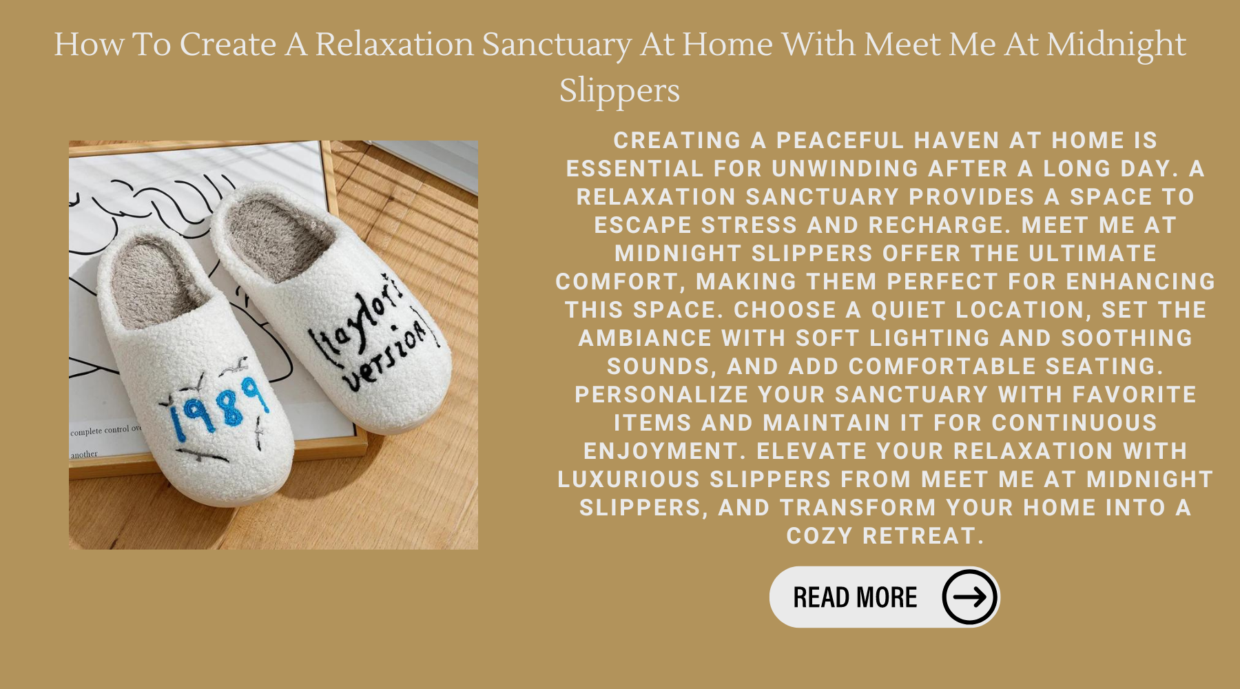 How To Create A Relaxation Sanctuary At Home With Meet Me At Midnight Slippers