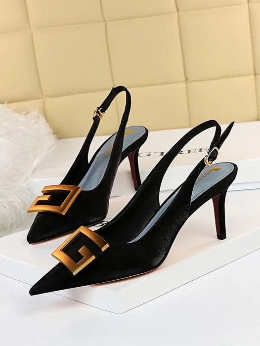 Pointed Slingback Pumps