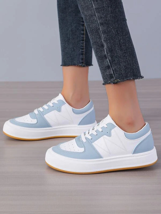 Two Tone Lace Up Skate Shoes
