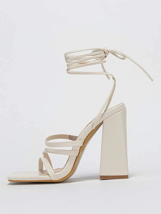 Chunky Heeled Strappy Sandals