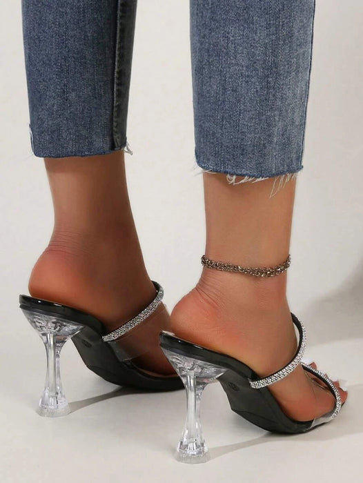 Multi Strap Casual Style Heeled Sandals