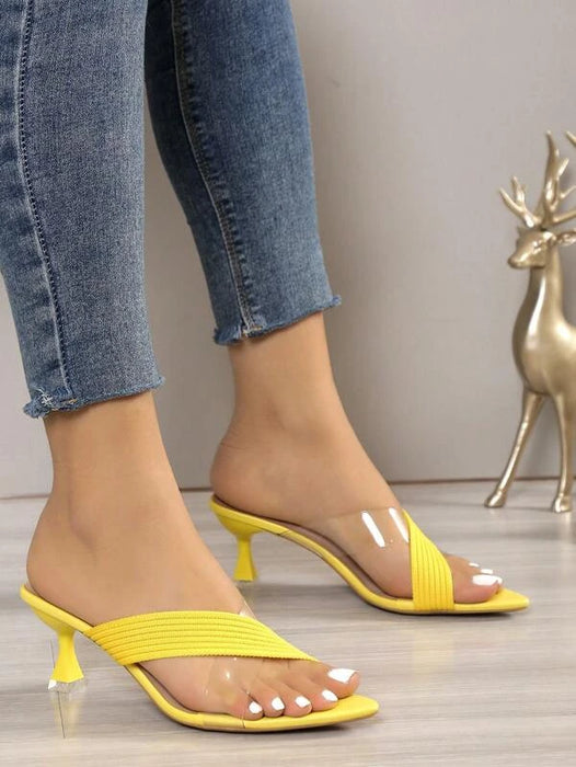 Pointed Sandals With Strap Pattern