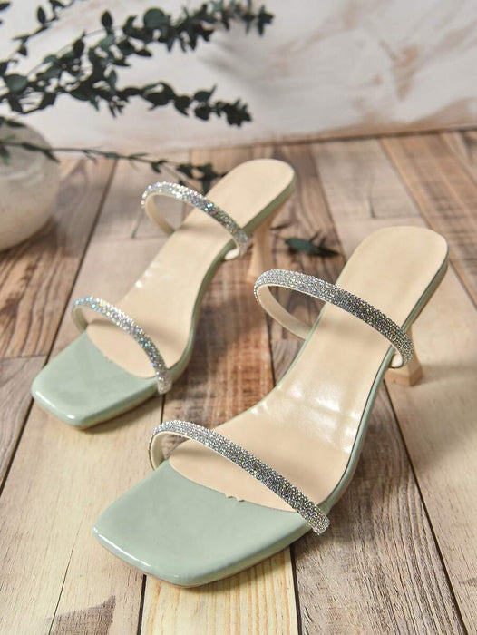 Multi Strap Casual Style Heeled Sandals
