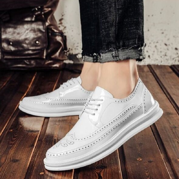 Lace Up Pointed Toe Dress Shoes