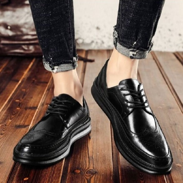 Lace Up Pointed Toe Dress Shoes