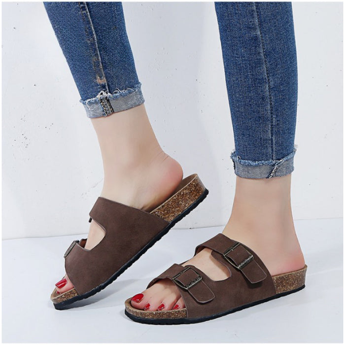 Slip On Casual Double Strapped Slippers