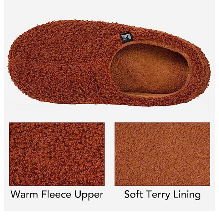 Teddy Fleece Closed Back Indoor Slipper