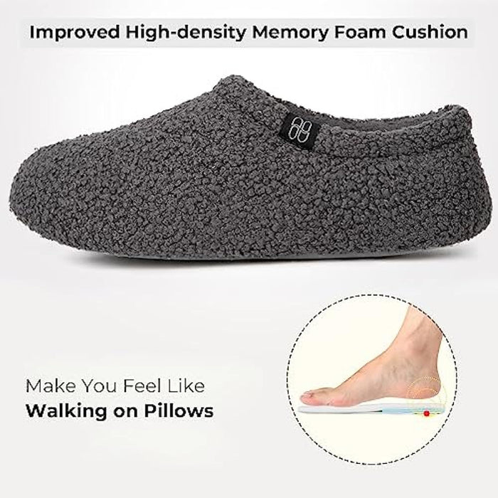 Fuzzy Curly Fur Memory Foam Loafer Slippers