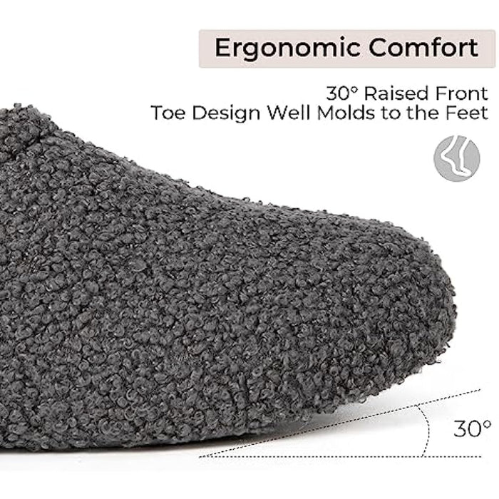 Fuzzy Curly Fur Memory Foam Loafer Slippers