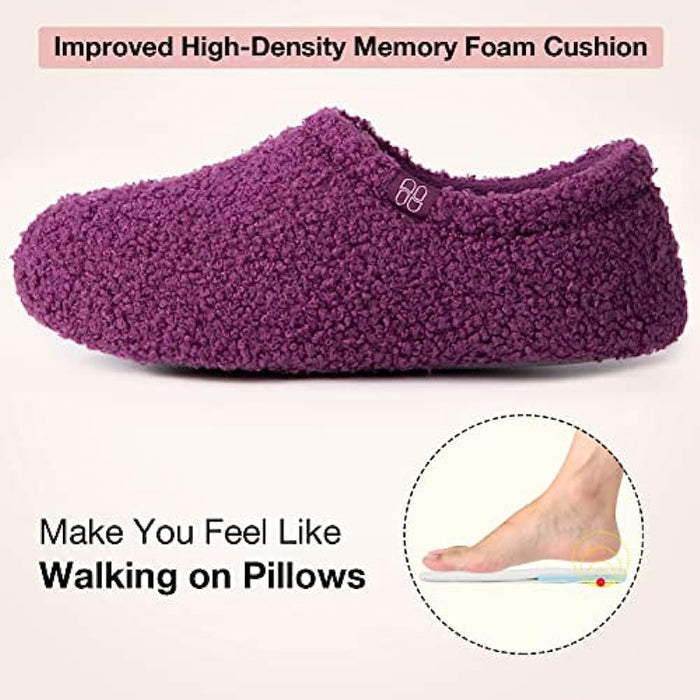 Fuzzy Curly Fur Memory Foam Loafer Slippers