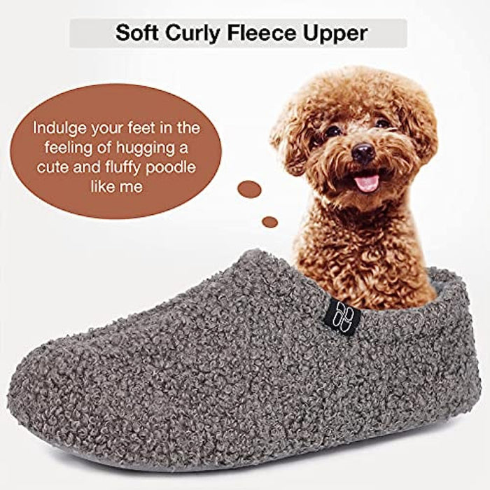 Fuzzy Curly Fur Memory Foam Loafer Slippers