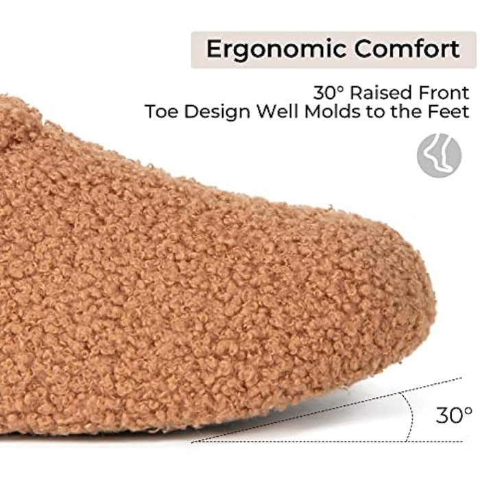 Fuzzy Curly Fur Memory Foam Loafer Slippers