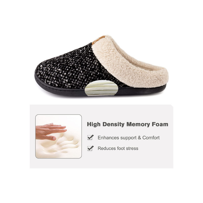 Fuzzy Indoor Slippers With Memory Foam