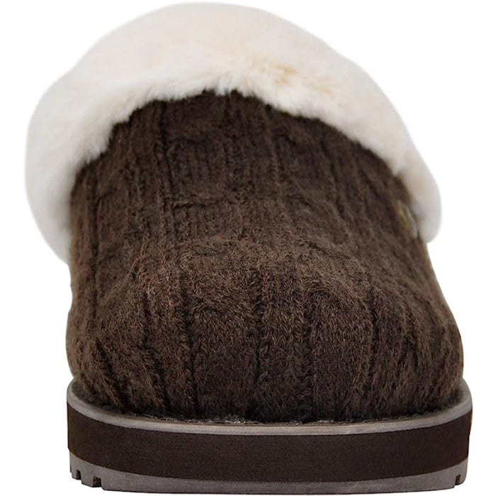 Fuzzy Memory Form Slipper With Rubber Sole