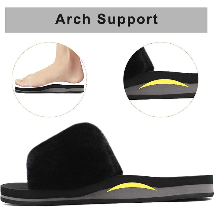 Casual Slides Fuzzy Slippers