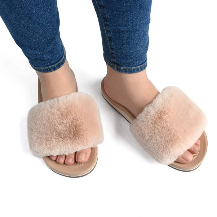 Casual Slides Fuzzy Slippers