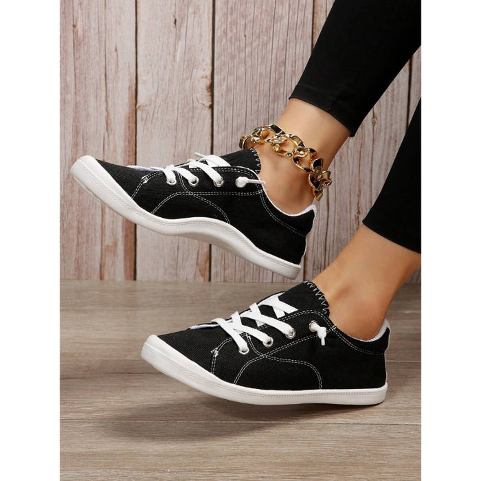 Casual Lace Up Designed Shoes