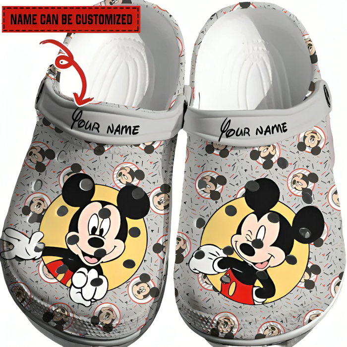 Personalized Mickey Mouse Design Clogs