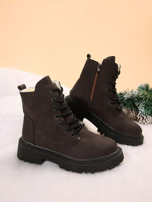 Solid Color Comfortable Non Slip Zipper Boots