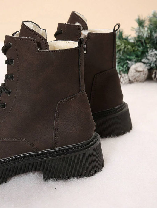 Solid Color Comfortable Non Slip Zipper Boots