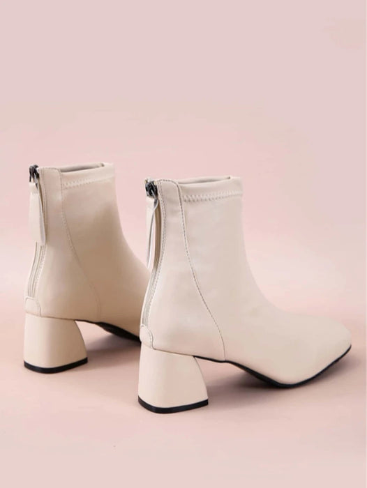 Square Base Back Zip Classic Boots