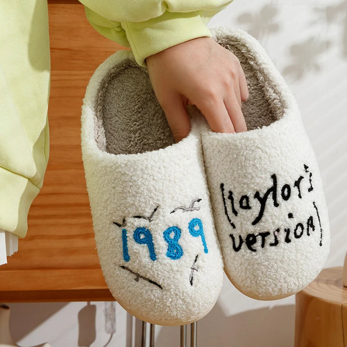 Taylor Swift Style Swifties Seagull Fuzzy Comfy Slippers