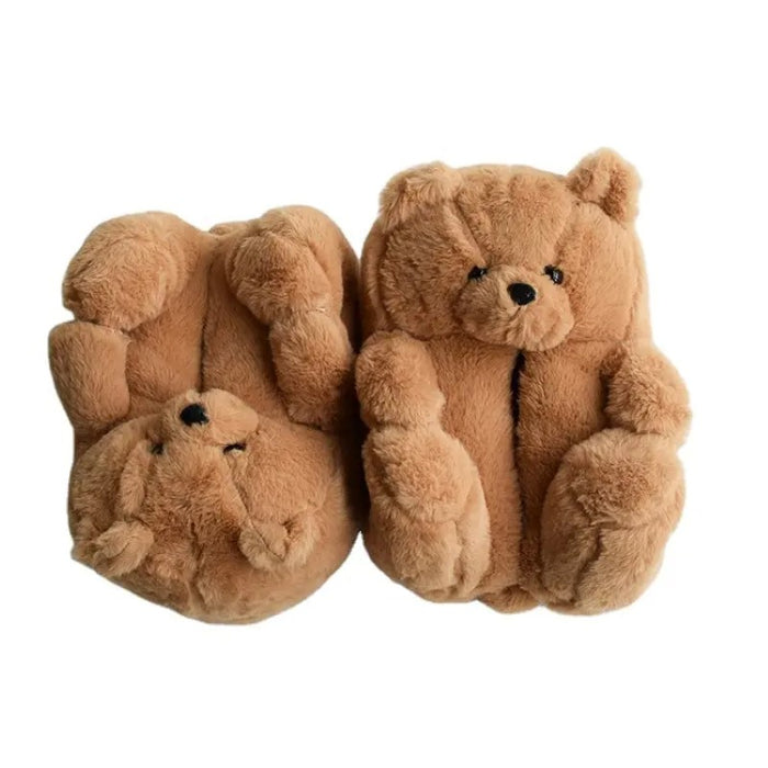 Teddy Bear House Fluffy Plush Sneaker Slippers