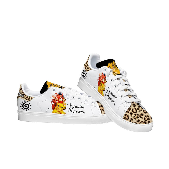 Lion King Leopard Pattern Skate Casual Sneakers