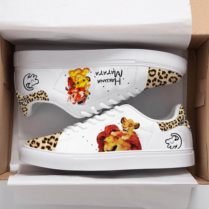 Lion King Leopard Pattern Skate Casual Sneakers