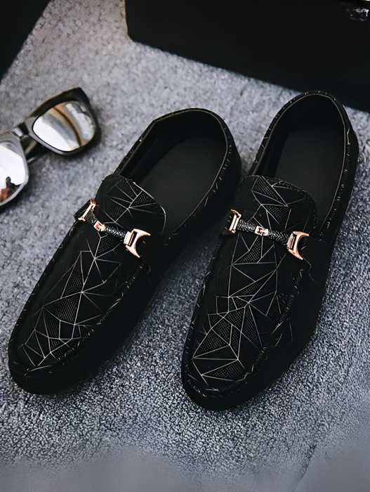 Geometric Pattern Casual Loafers